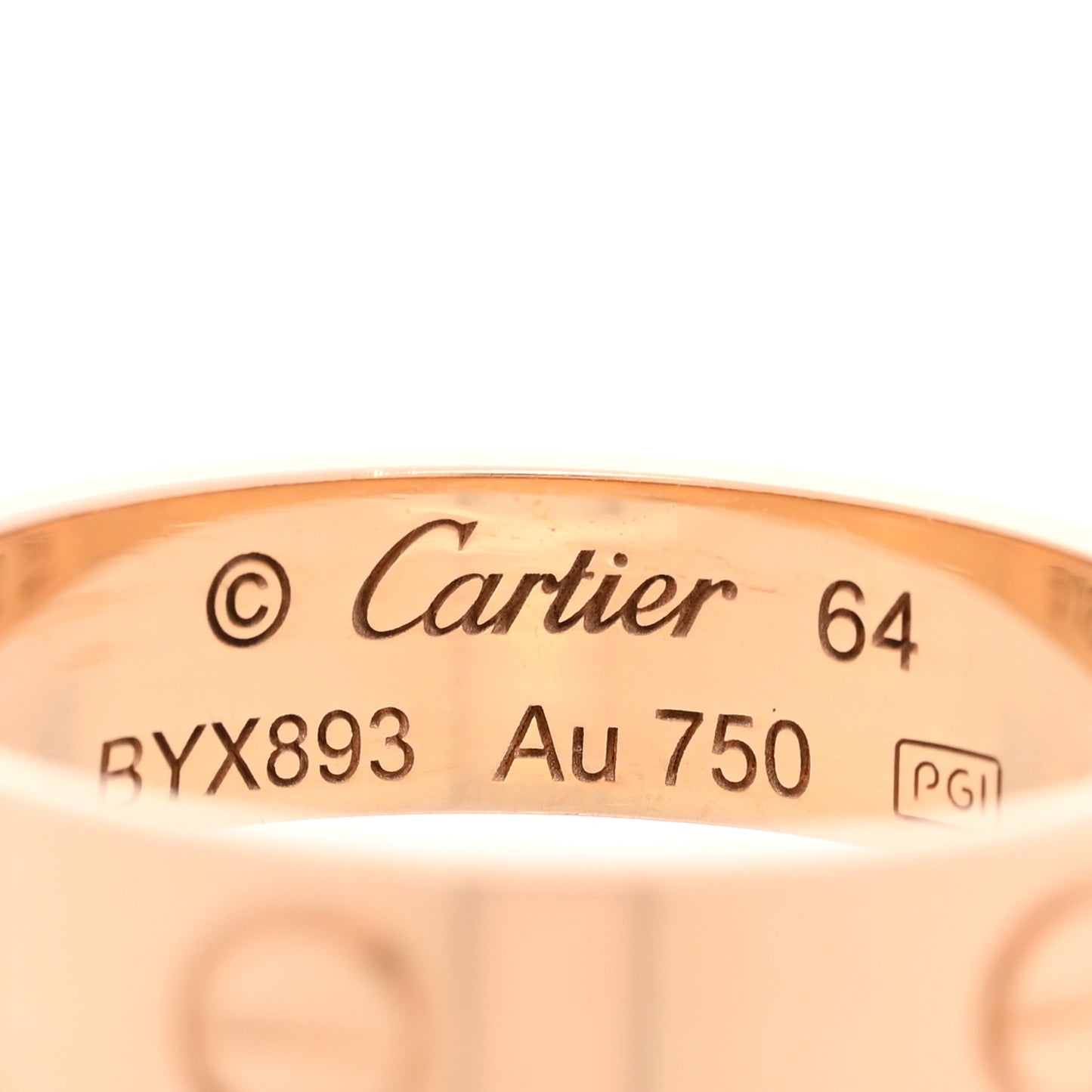 18K Yellow Gold 5.5mm LOVE Ring 64 10.75