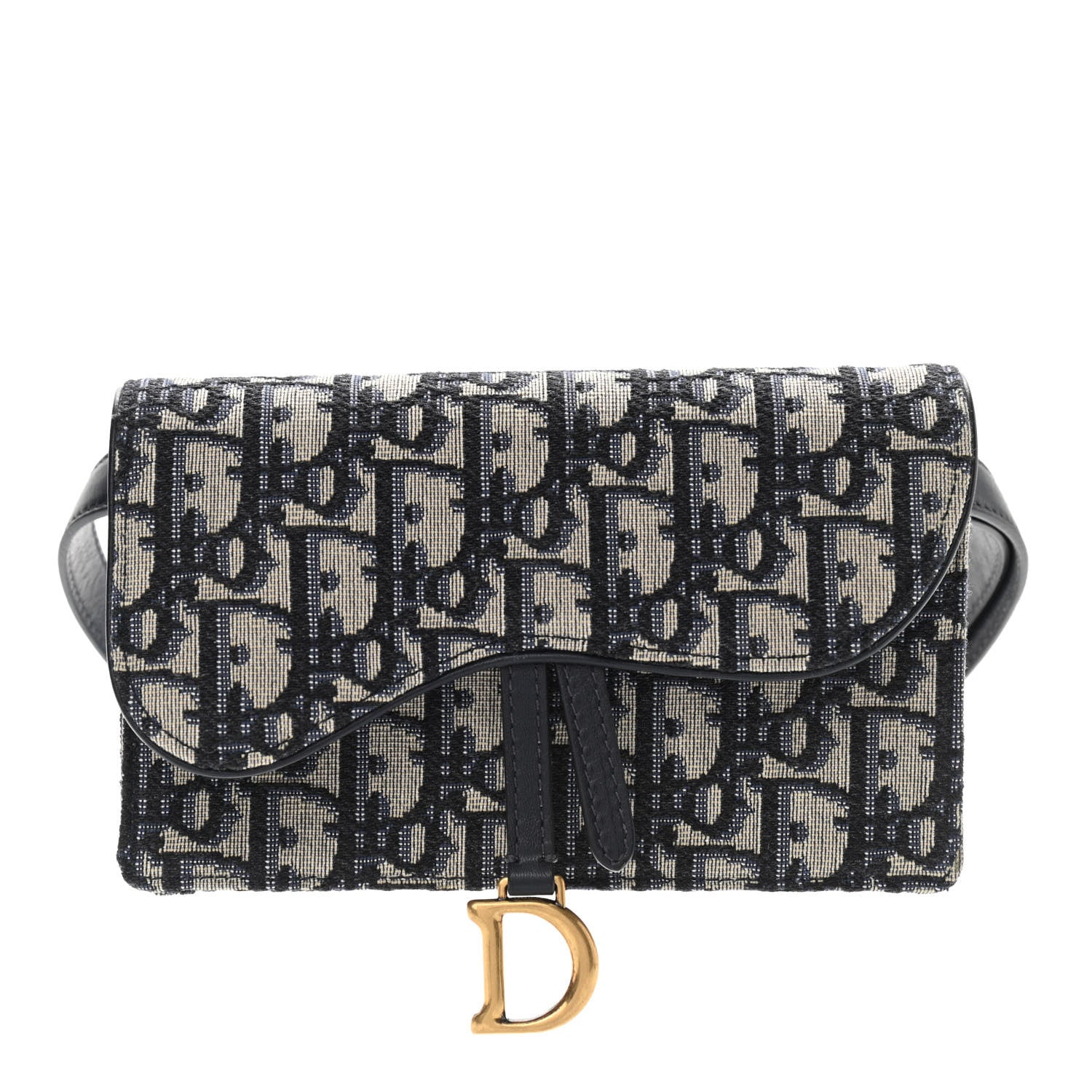 Christian Dior Oblique Saddle Belt Bag Blue 1 of 9