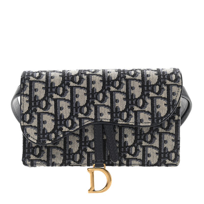 Christian Dior Oblique Saddle Belt Bag Blue 1 of 9