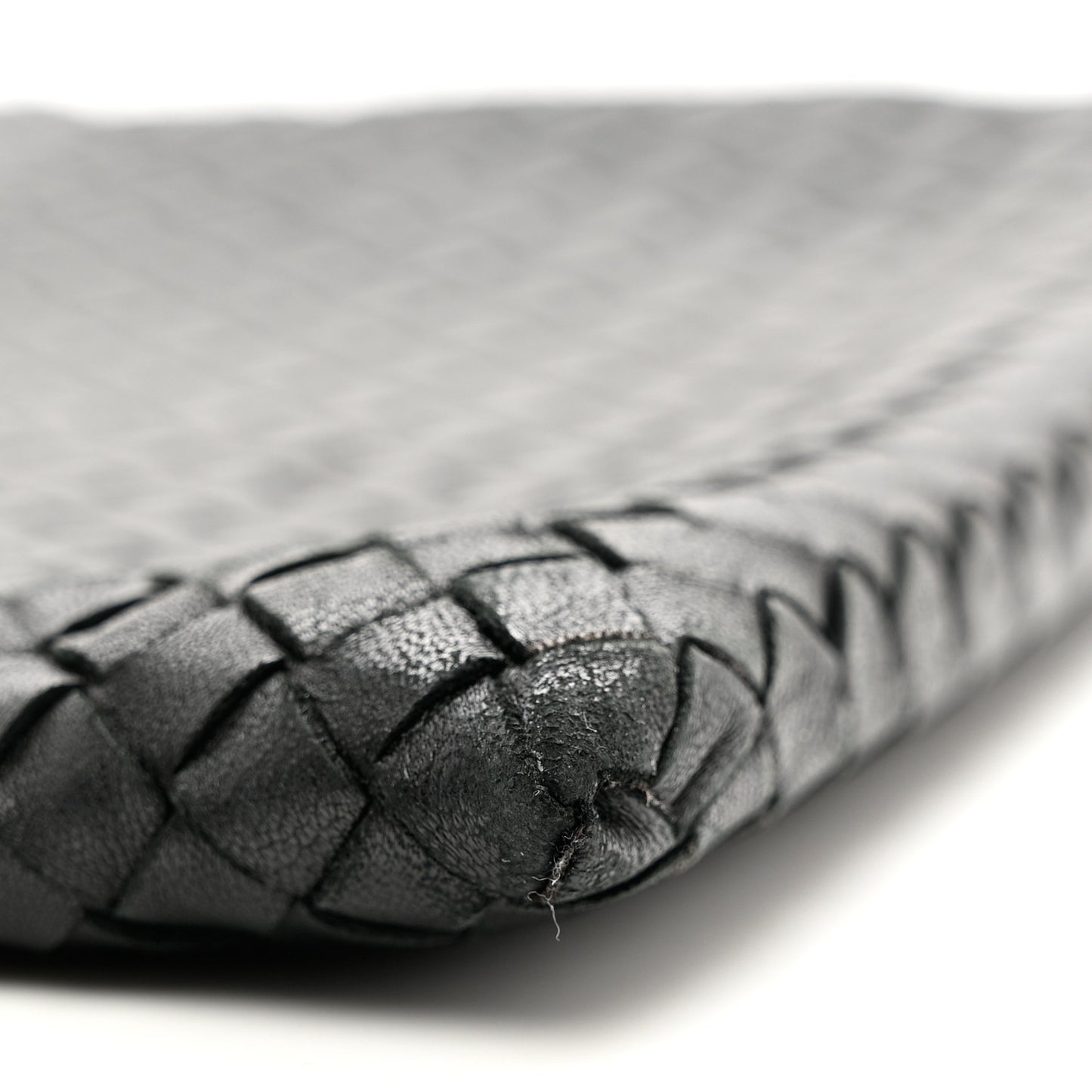 Nappa Intrecciato Medium Zip Pouch Black