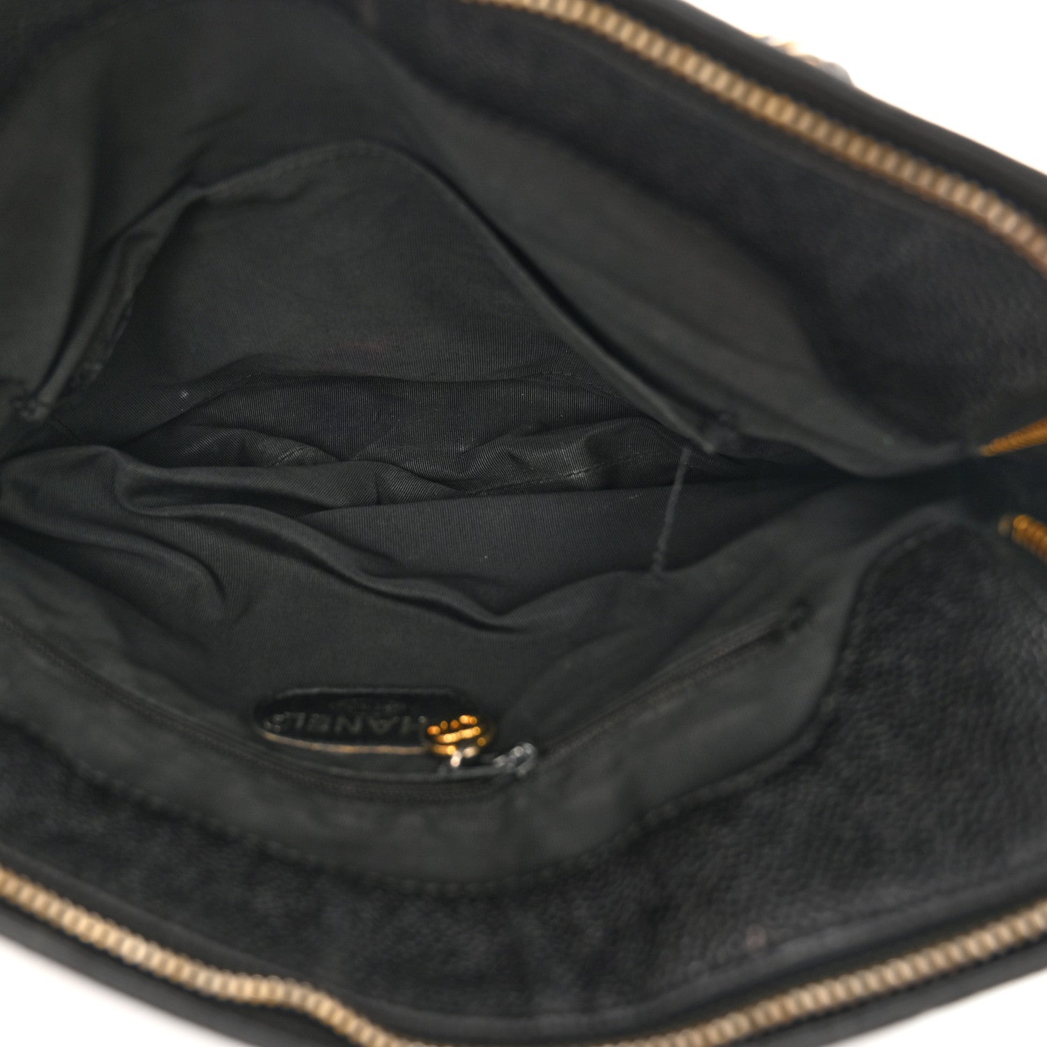 Chanel Caviar Logo Shoulder Bag Black 5 of 14