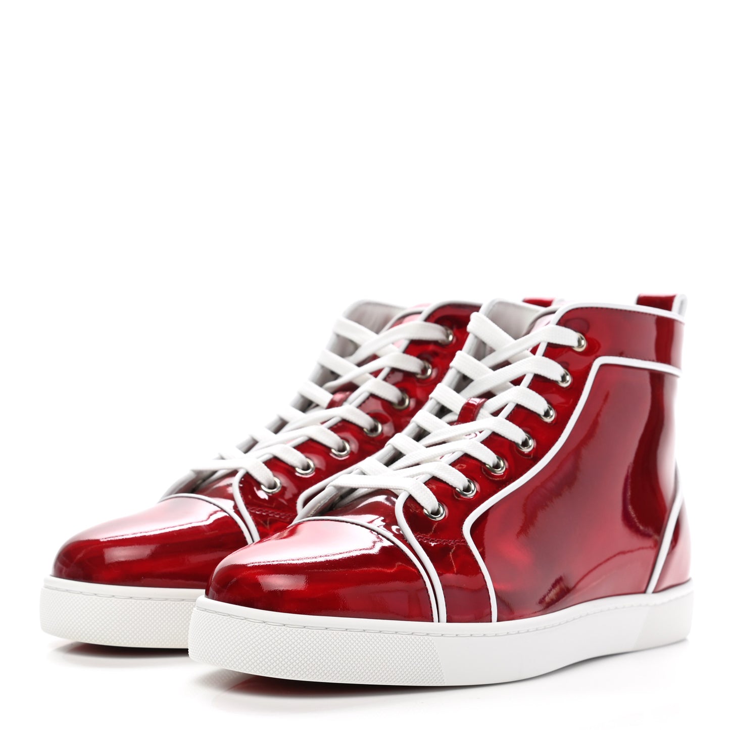 Patent Mens Louis Orlato Flat Sneakers 43 Red