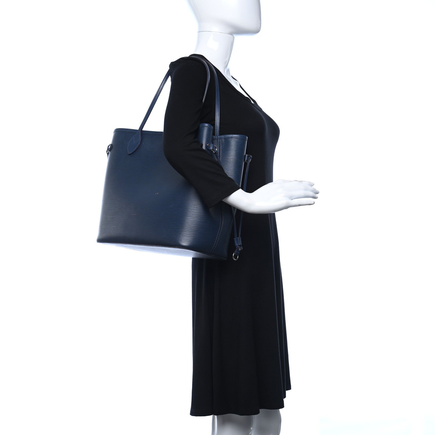 Louis Vuitton Epi Neverfull MM Indigo 2 of 12