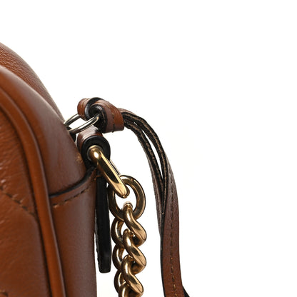 Gucci Glazed Calfskin Matelasse Diagonal Small GG Marmont Chain Shoulder Bag Cuir 11 of 13