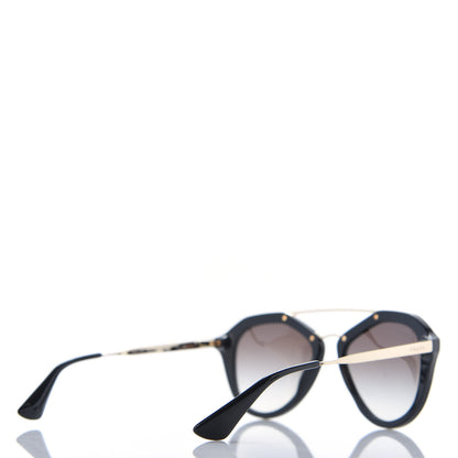 Prada Acetate Metal Cinema Sunglasses SPR 12Q Black 4 of 8