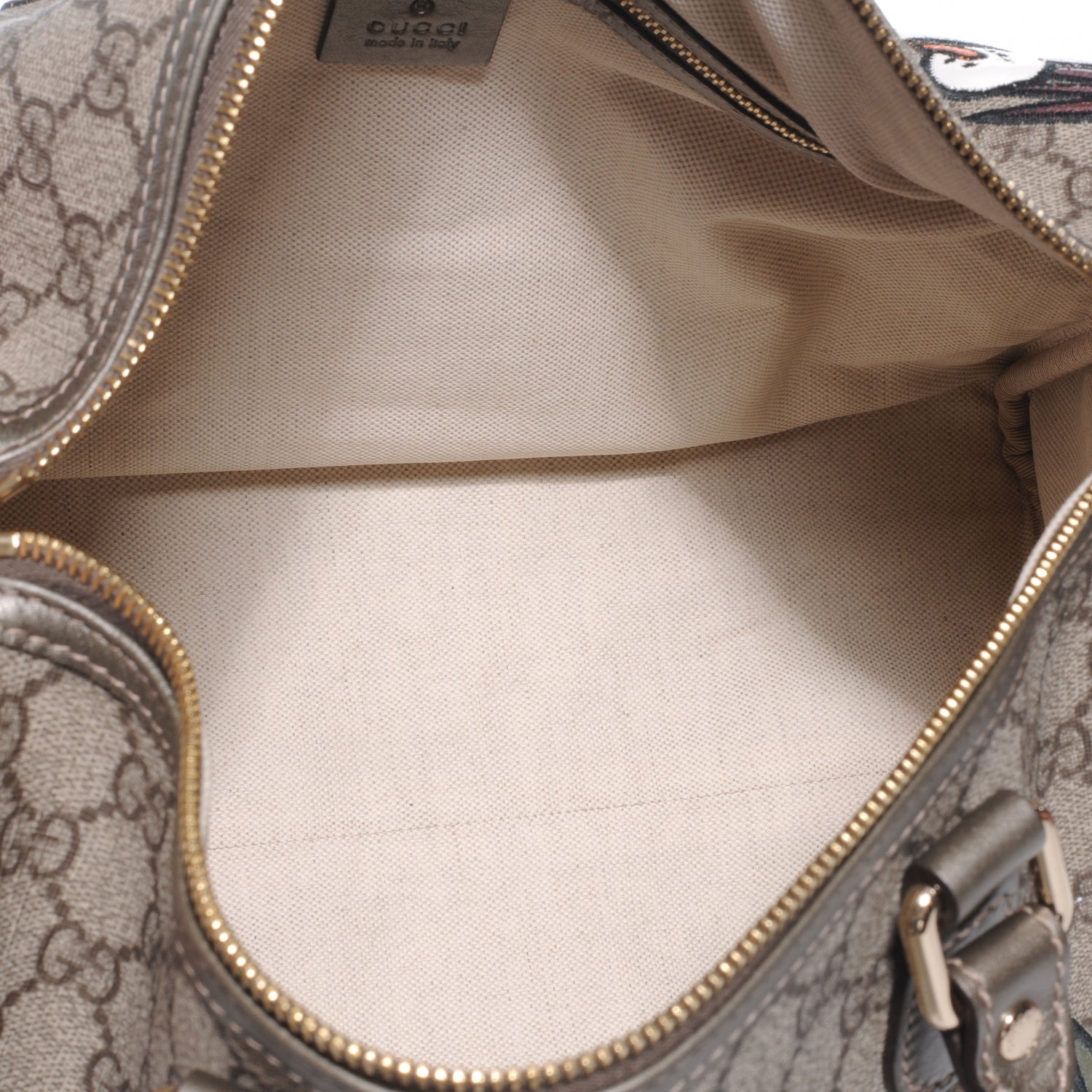 Gucci GG Plus Monogram Unicef Snowman in Africa Medium Joy Boston 6 of 8