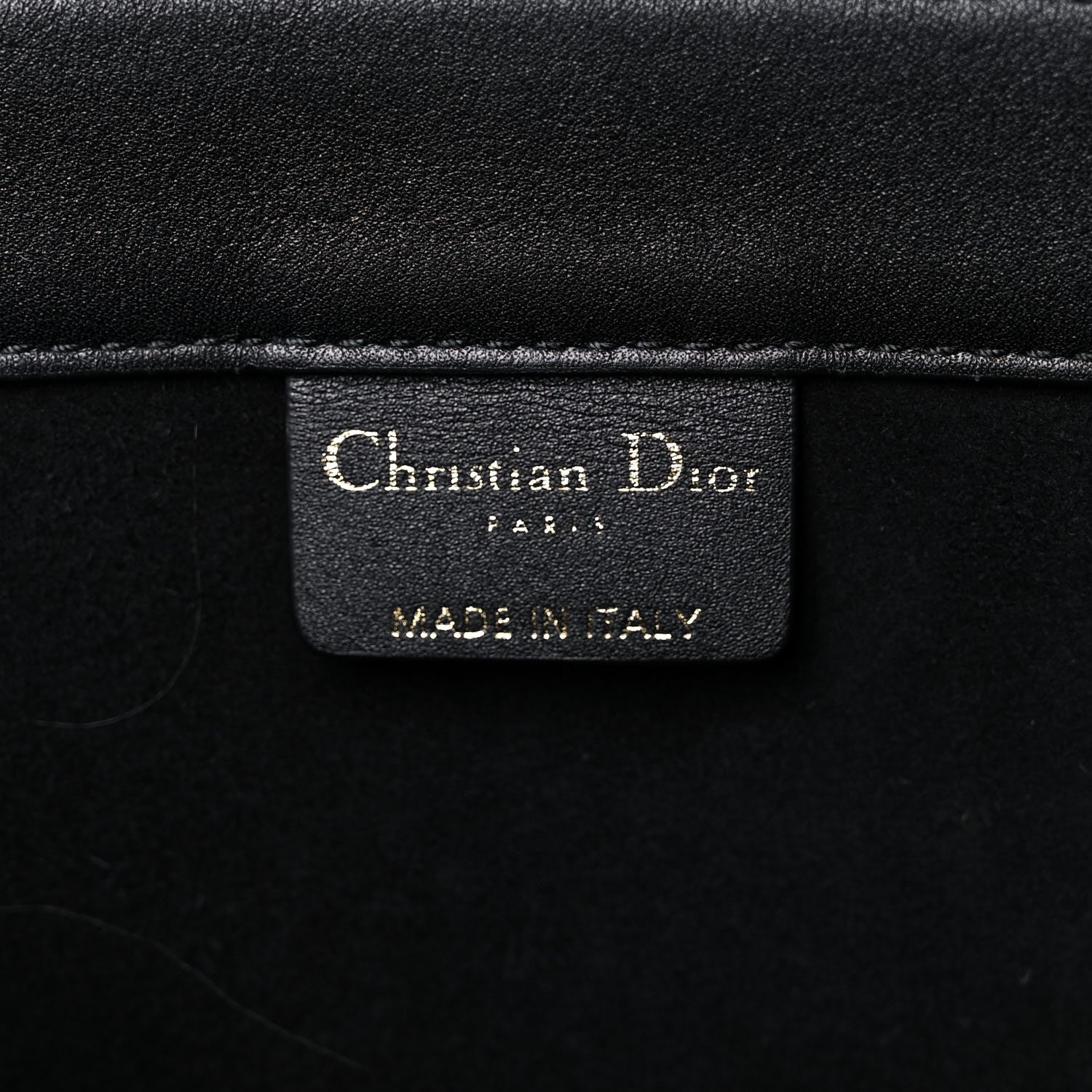 Christian Dior Calfskin Embossed Medium Book Tote Black 6 of 13