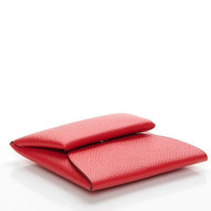Hermes Epsom Bastia Coin Purse Rouge Casaque 4 of 8