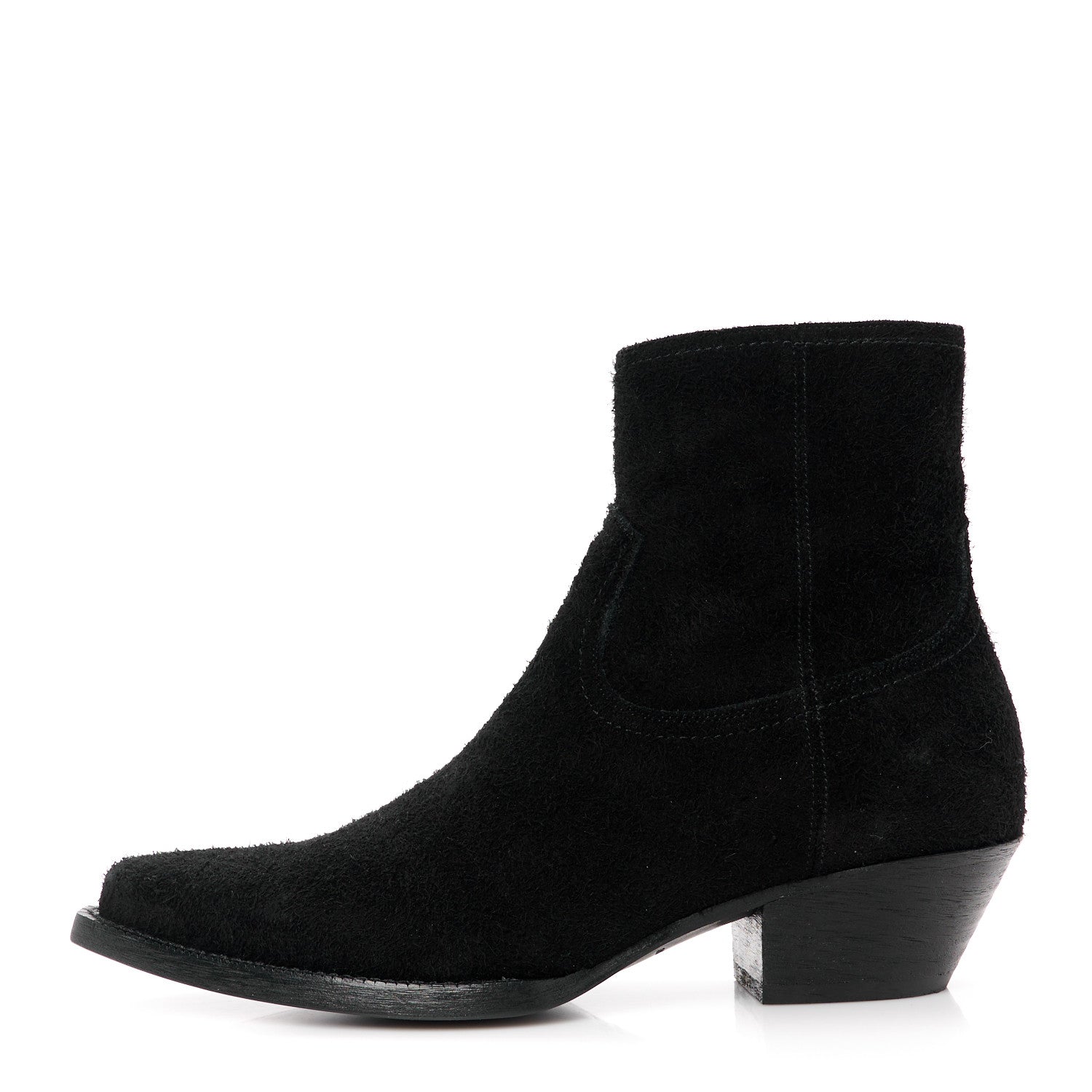 Saint Laurent Wool Crosta Lukas Zipped 40 Boots 42 Black 1 of 9