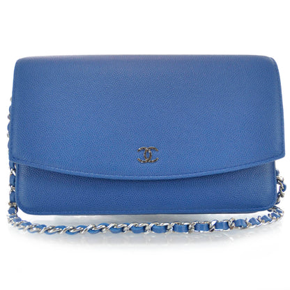 Chanel Caviar Wallet on Chain WOC Blue 1 of 6