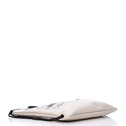 Gucci Calfskin Coco Capitan Logo Drawstring Backpack Mystic White 4 of 10