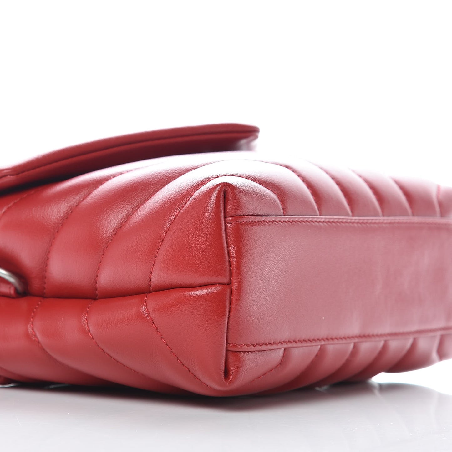 Calfskin Y Quilted Monogram Toy Loulou Crossbody Bag Red