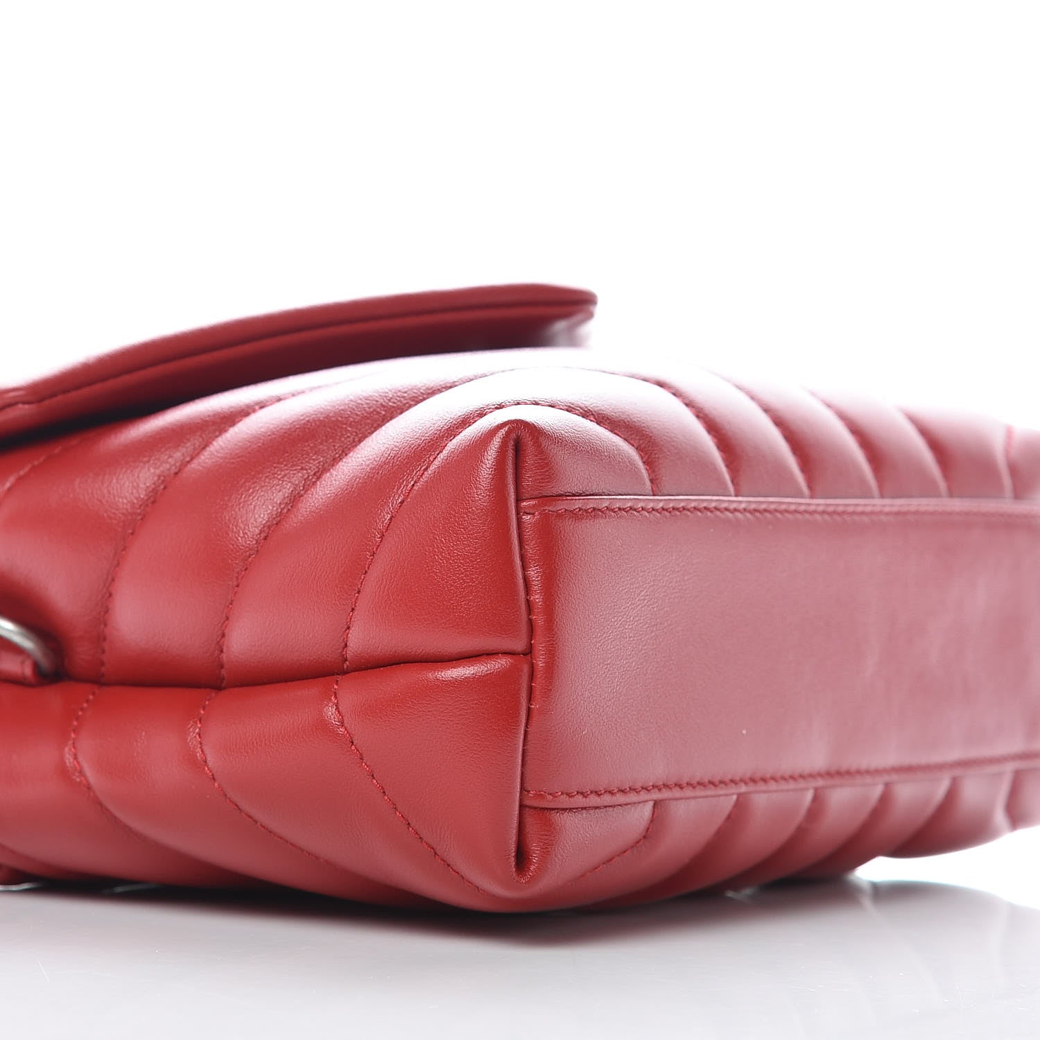 Saint Laurent Calfskin Y Quilted Monogram Toy Loulou Crossbody Bag Red 5 of 9