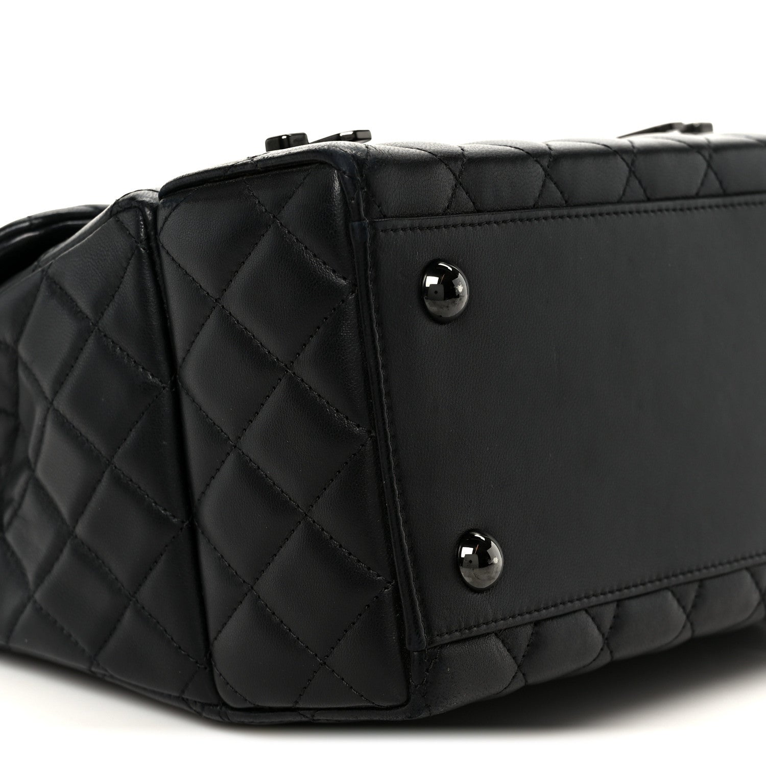 Chanel Lambskin Quilted Cockpit Flap Bag Black 11 of 12