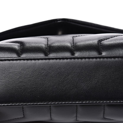 Saint Laurent Calfskin Y Quilted Monogram Toy Loulou Crossbody Bag Black 9 of 12