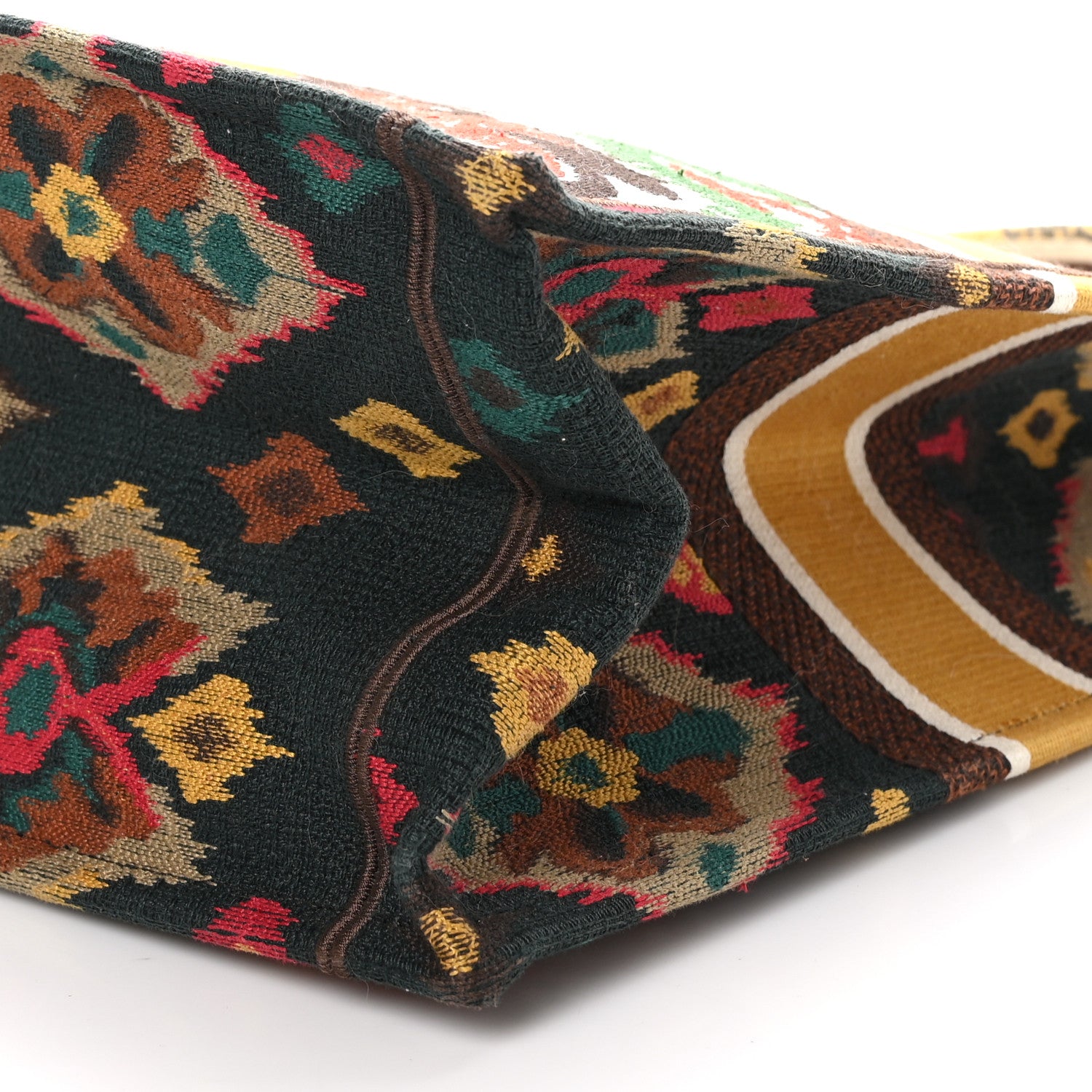 Christian Dior Canvas Embroidered Large Paisley Book Tote Multicolor 9 of 11