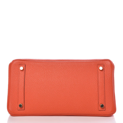 Hermes Togo Birkin 30 Orange Poppy 6 of 37