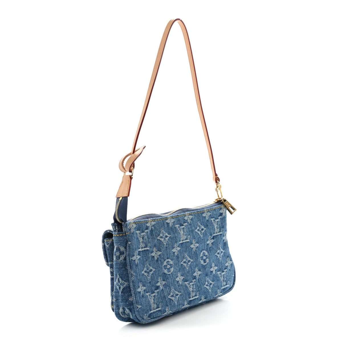 Monogram Pochette Accessories Cargo  Blue Denim