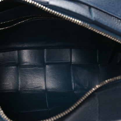 Bottega Veneta Grained Calfskin Maxi Intrecciato Brick Cassette Bag Deep Blue 5 of 9