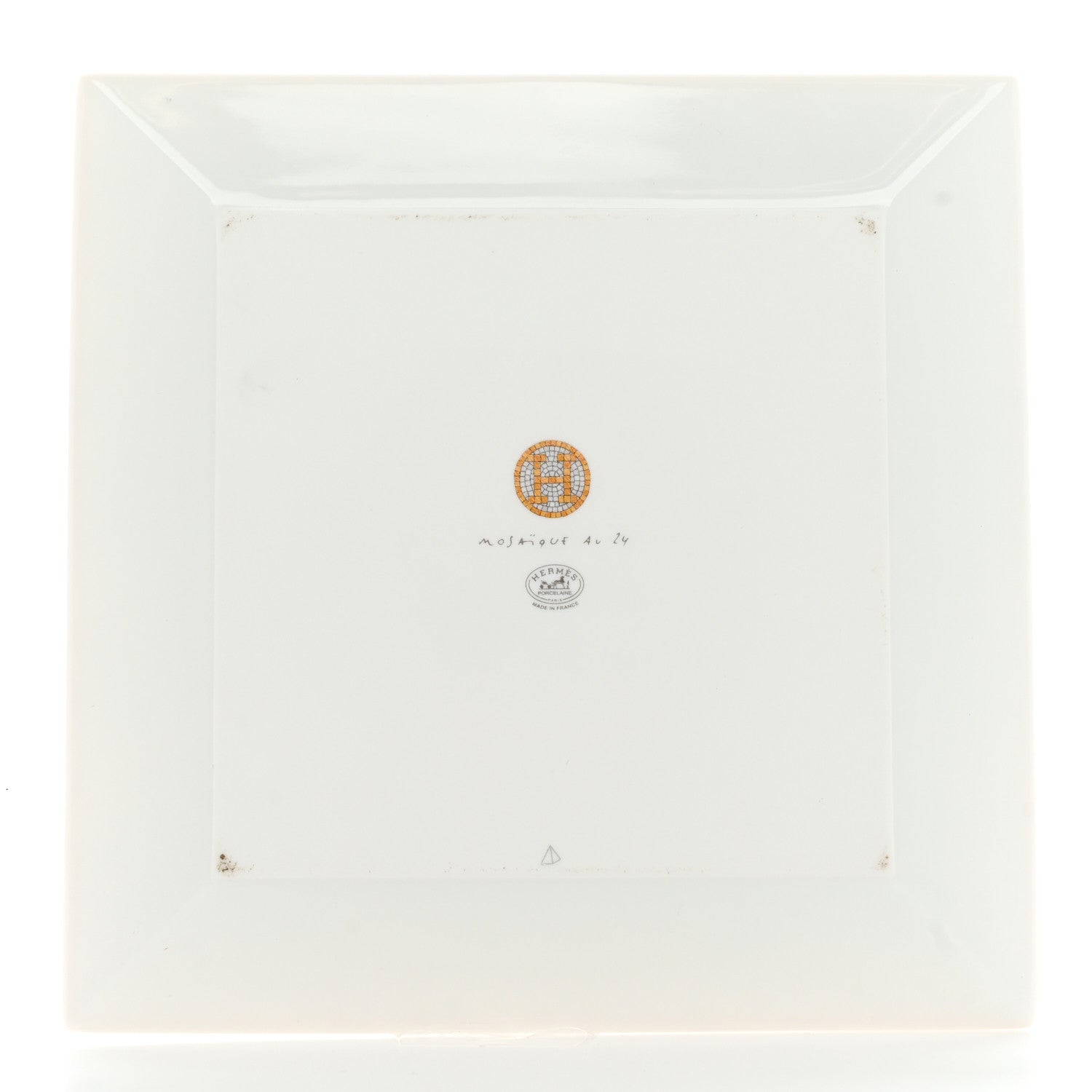 Hermes Porcelain Mosaique au 24 Square Plate 9.1" 3 of 11