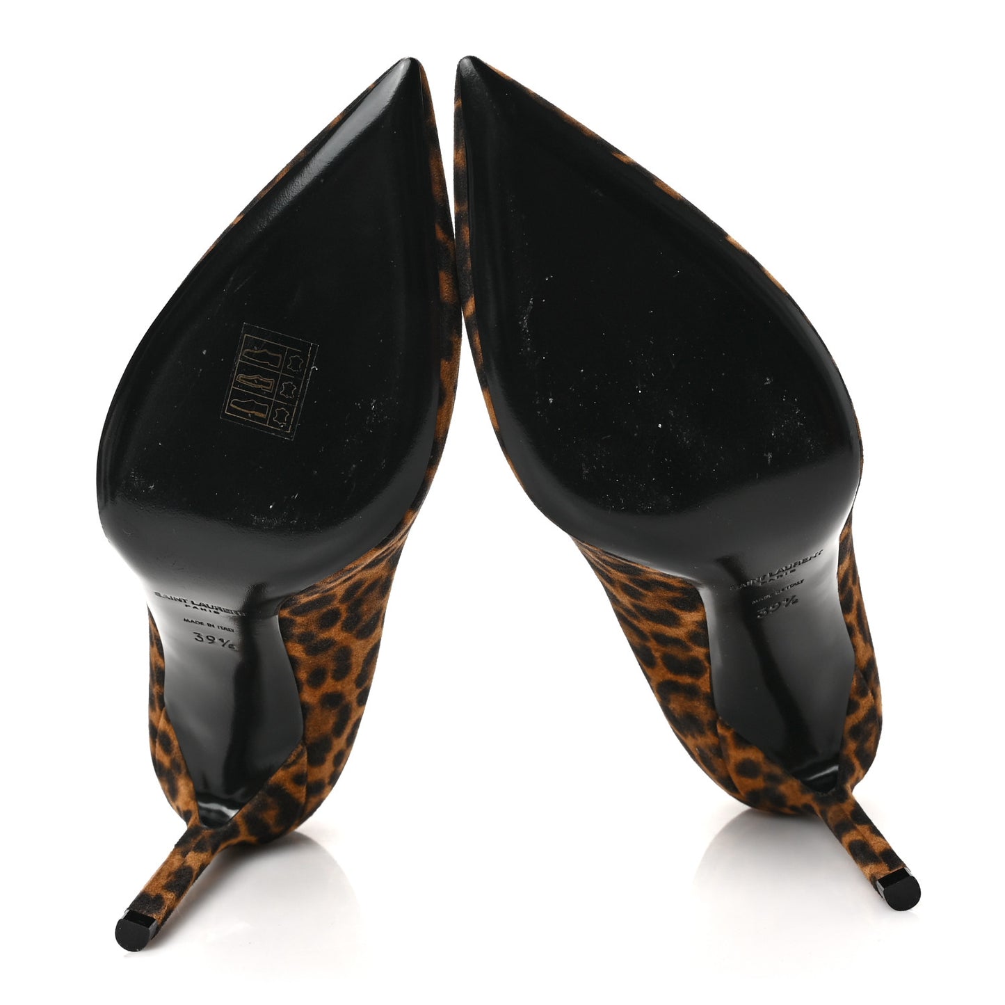 Suede Leopard Printed Anja Pumps 39.5 Natural Coffee