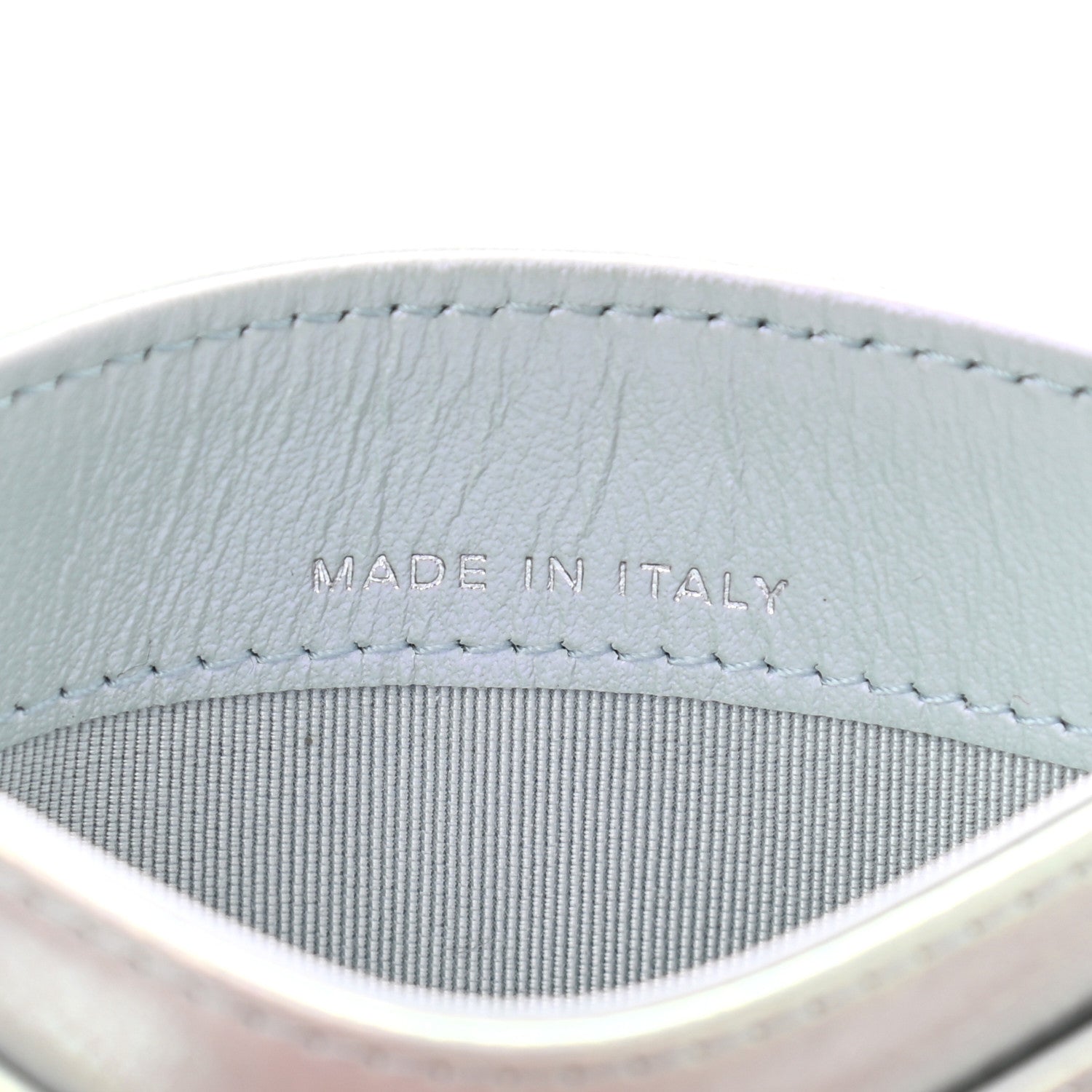 Chanel Iridescent Calfskin Quilted Card Holder Light Blue 7 of 8