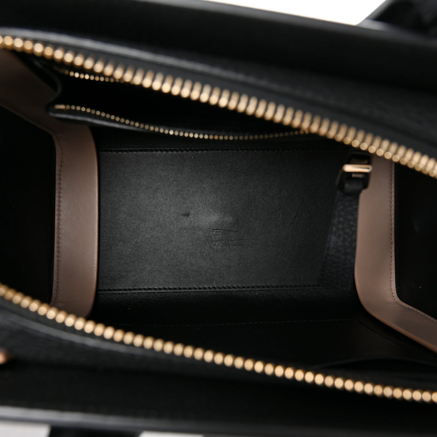 Grained Calfskin Small Edith Top Handle Bag Black