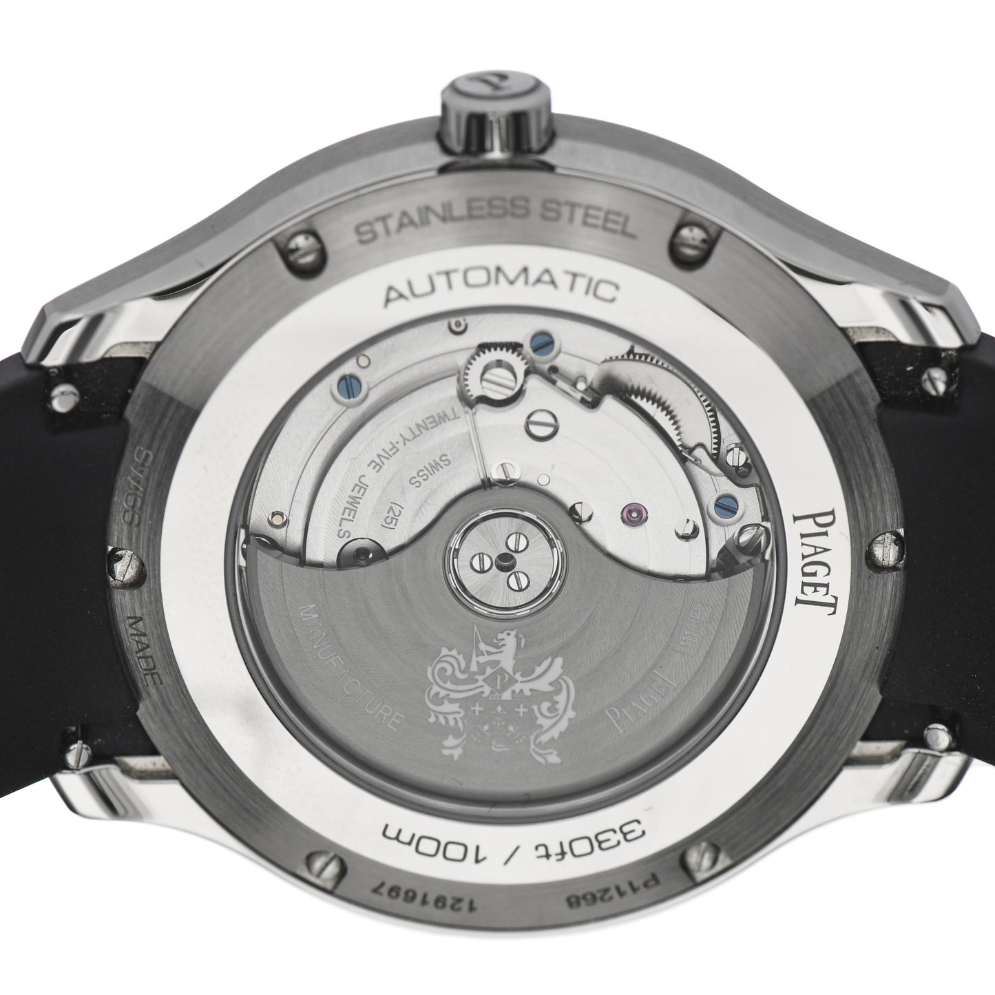 Stainless Steel Rubber 42mm Polo Date Automatic Watch Black