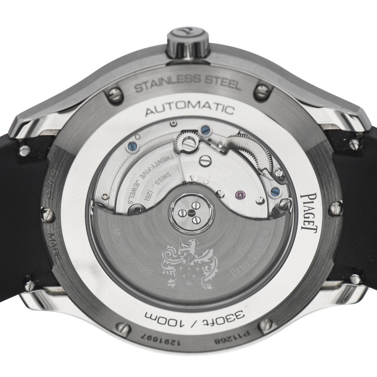 Piaget Stainless Steel Rubber 42mm Polo Date Automatic Watch Black 4 of 5