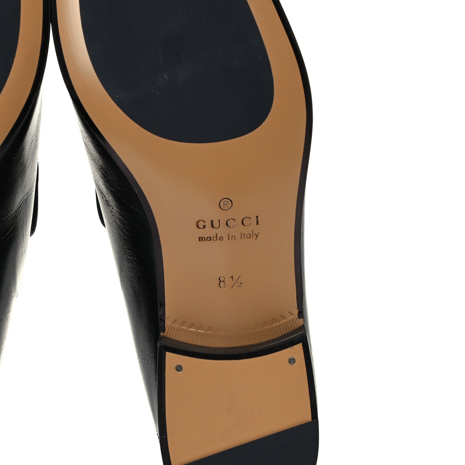Gucci Goatskin Mens Horsebit Loafers 8.5 Black 8 of 10