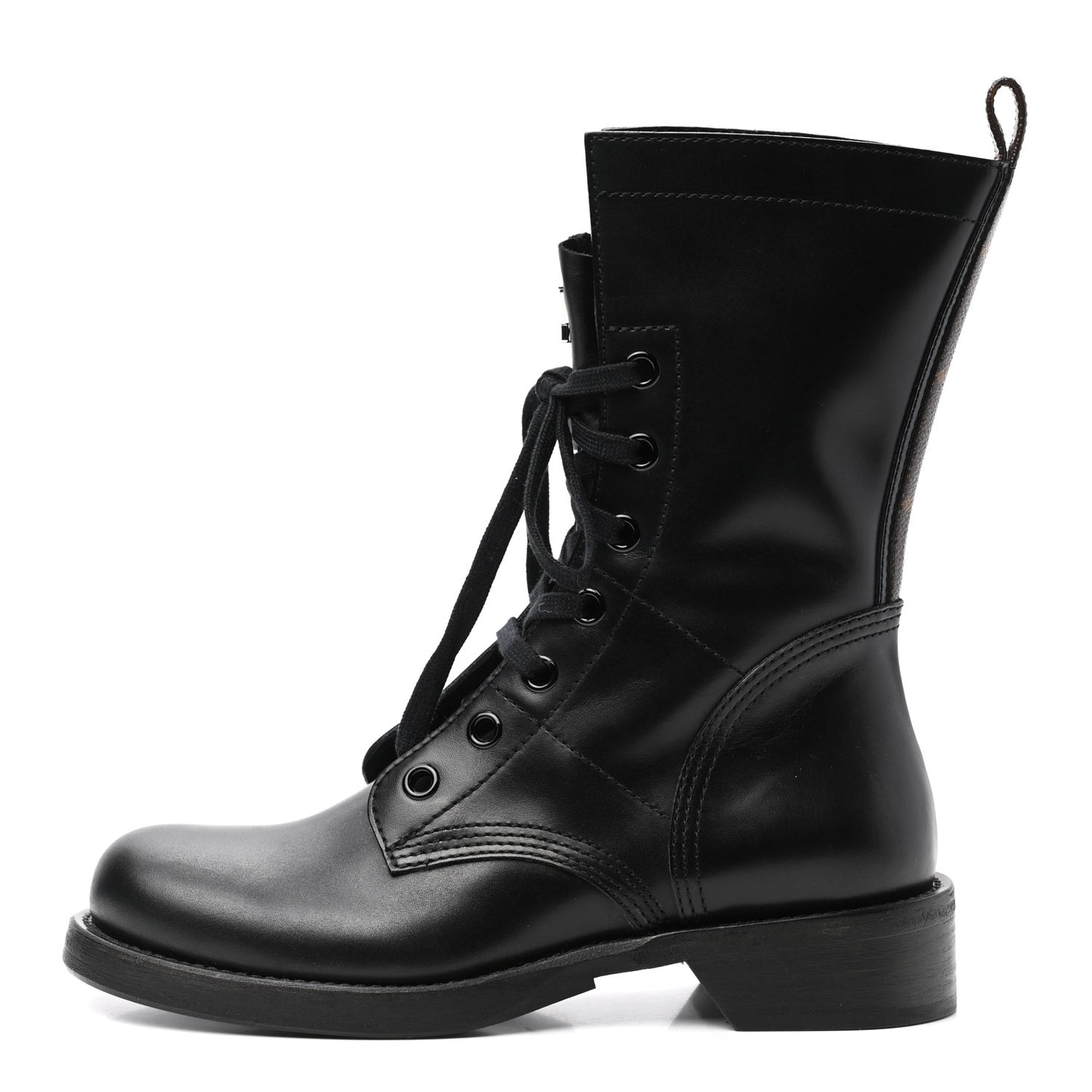 Calfskin Monogram Metropolis Flat Ranger Boots 39 Black