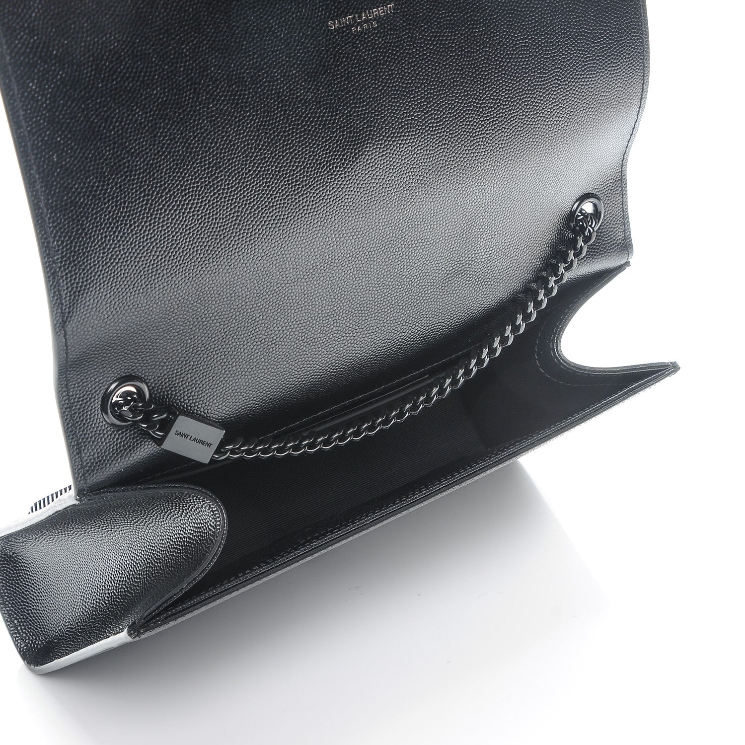 Saint Laurent Grain De Poudre Medium Classic Monogram Kate Satchel Black 5 of 6