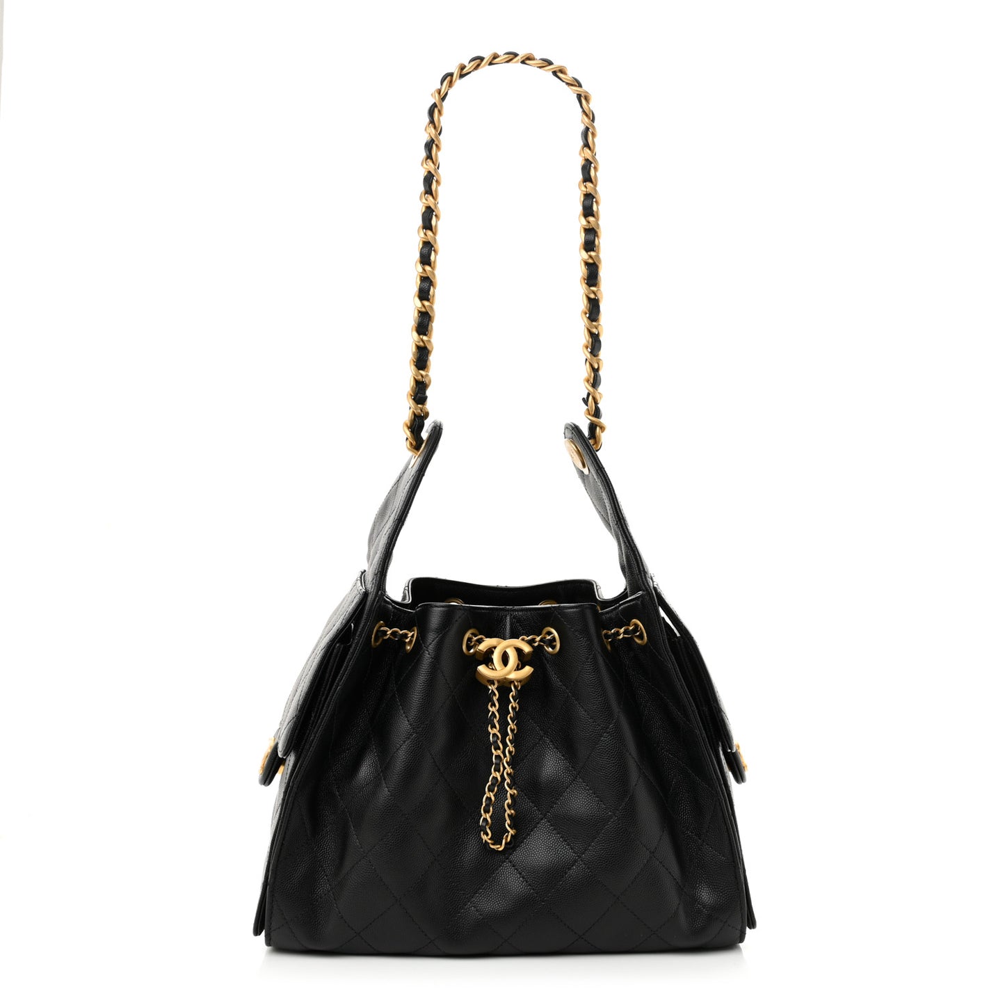 Caviar Quilted Small Chanel 25 Handbag Black