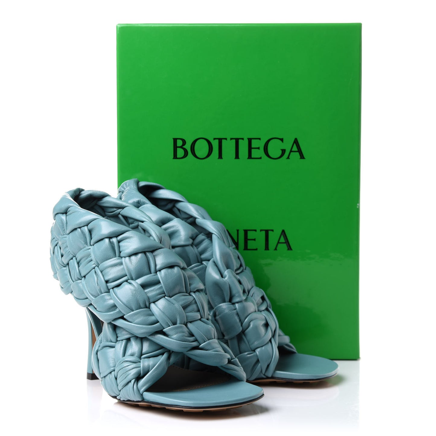 Shiny Nappa Intrecciato The Board Sandals 39.5 Linoleum
