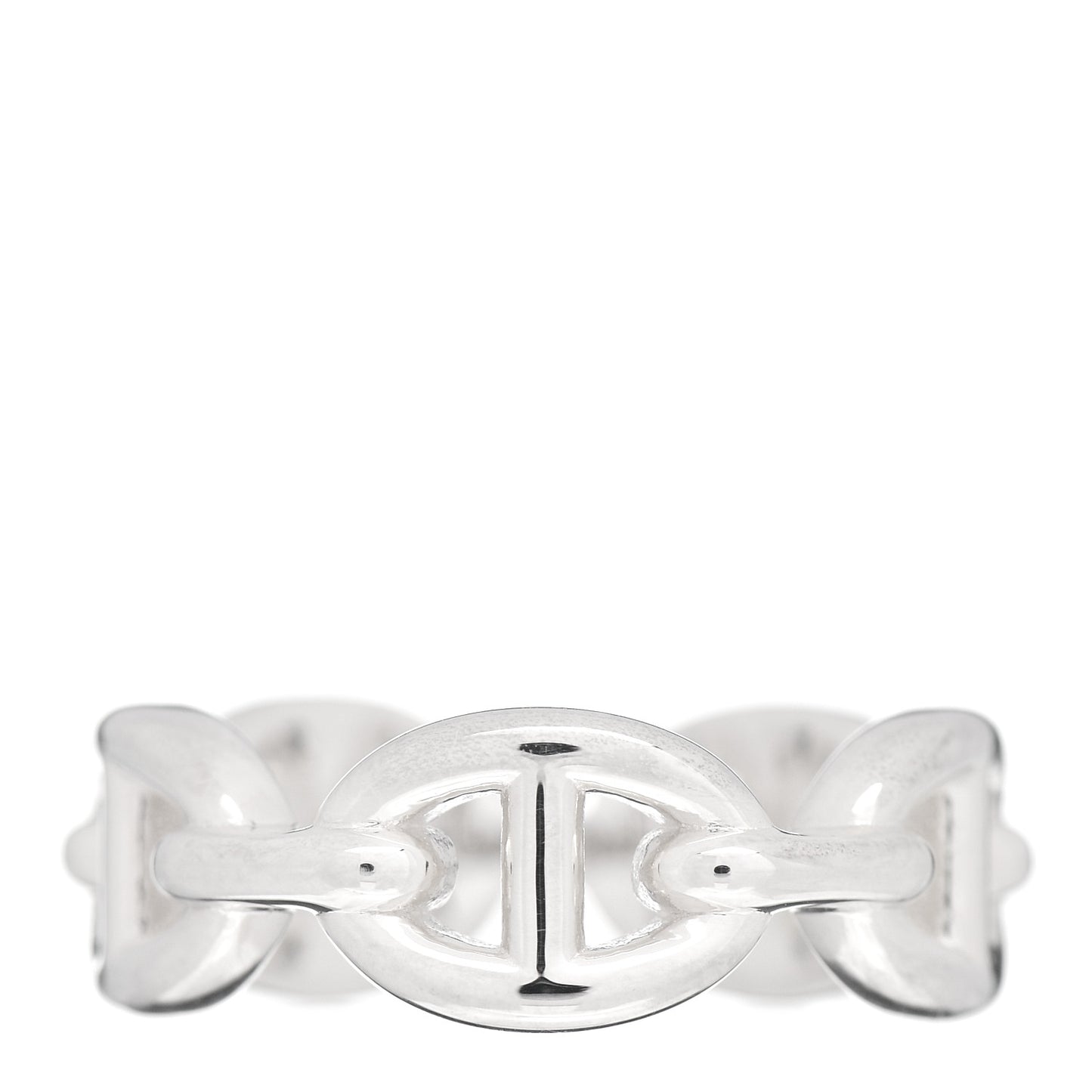 Sterling Silver PM Chaine d'Ancre Enchainee Band Ring 52 6