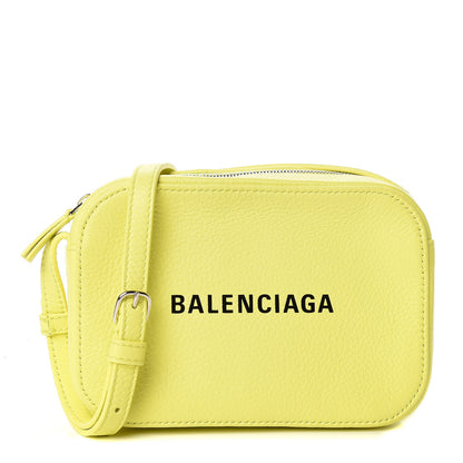 Balenciaga Calfskin Logo XS Everyday Camera Bag Acid Green Black 1 of 9