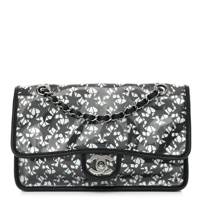 Chanel Metallic Lambskin PVC Star Medium Single Flap Blue Black 1 of 12