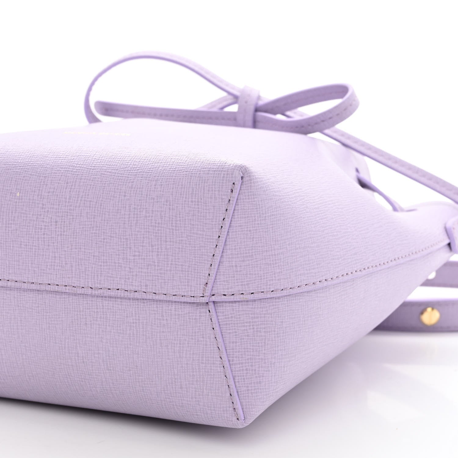 Mansur Gavriel Saffiano Mini Bucket Bag Lavender 9 of 9