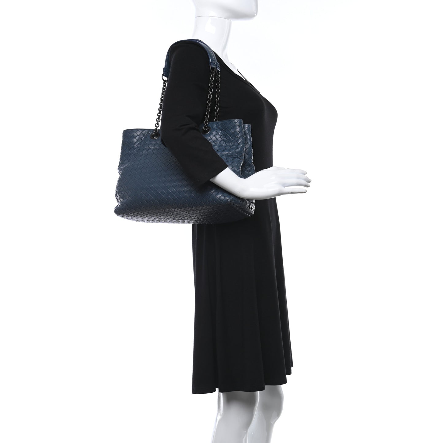 Nappa Intrecciato Medium Tote Denim