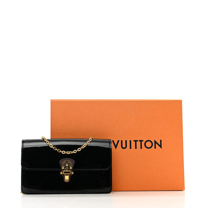 Louis Vuitton Patent Calfskin Monogram Cherrywood Chain Wallet Black 11 of 11