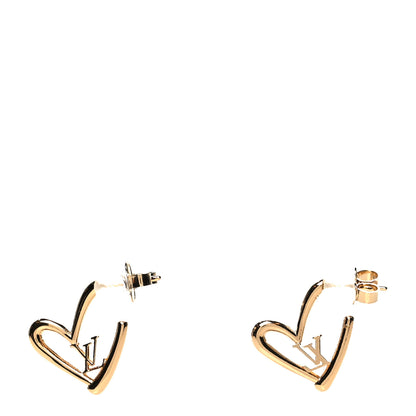 Louis Vuitton Fall In Love Heart Earrings PM Gold 1 of 3