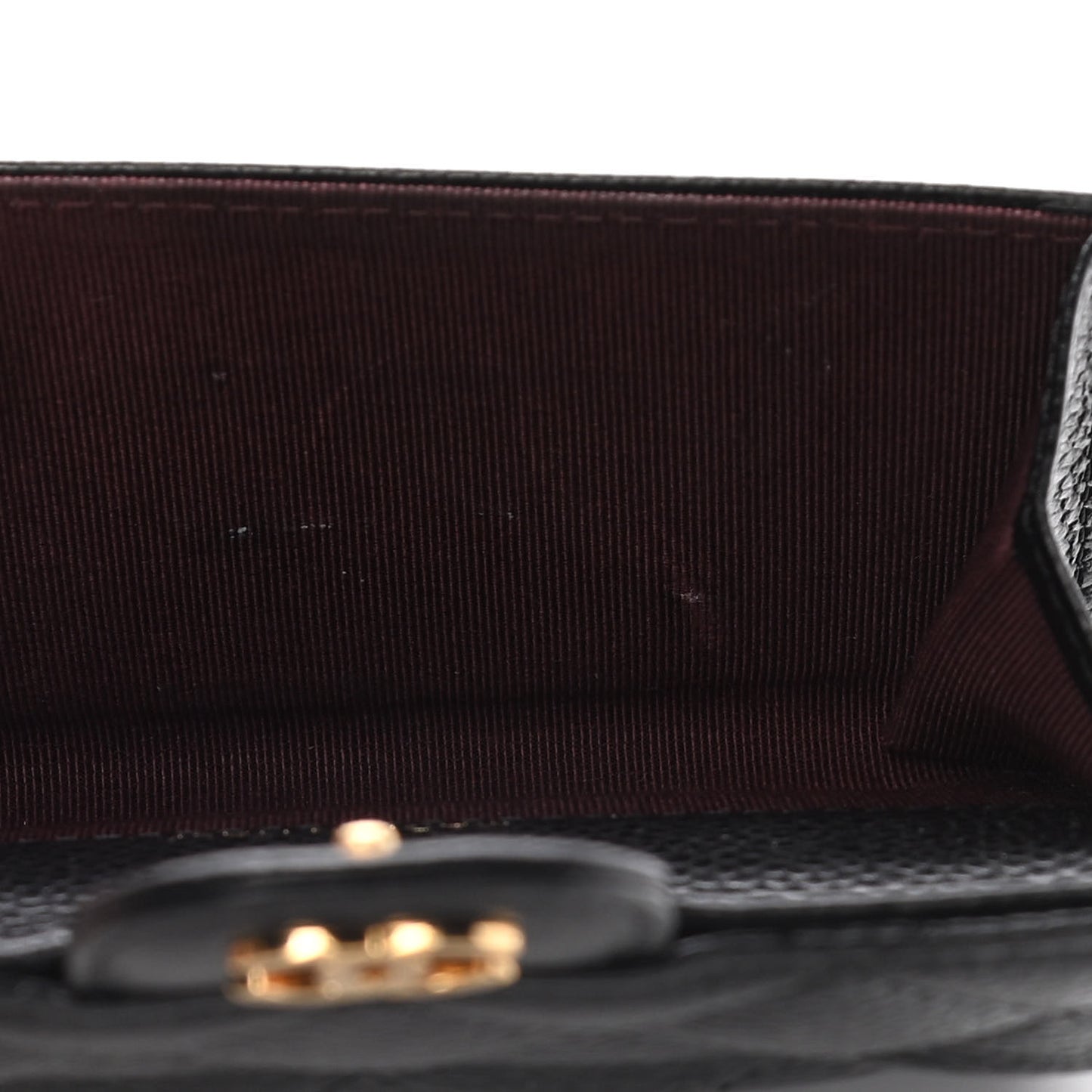 Caviar Quilted Flap Card Holder Black