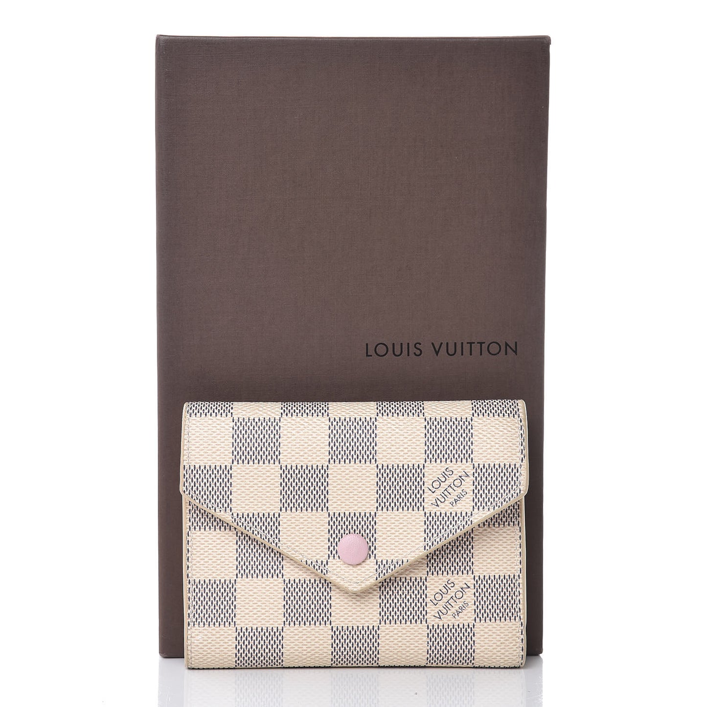 Damier Azur Victorine Wallet Rose Ballerine