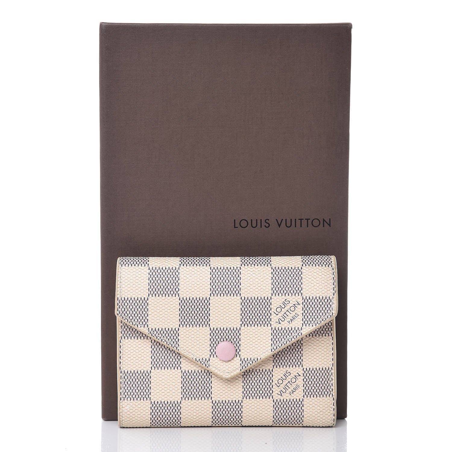 Louis Vuitton Damier Azur Victorine Wallet Rose Ballerine 9 of 9