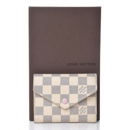 Louis Vuitton Damier Azur Victorine Wallet Rose Ballerine 9 of 9