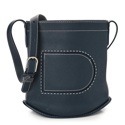 Delvaux Taurillon Pin Daily Surpique Bucket Navy 1 of 8