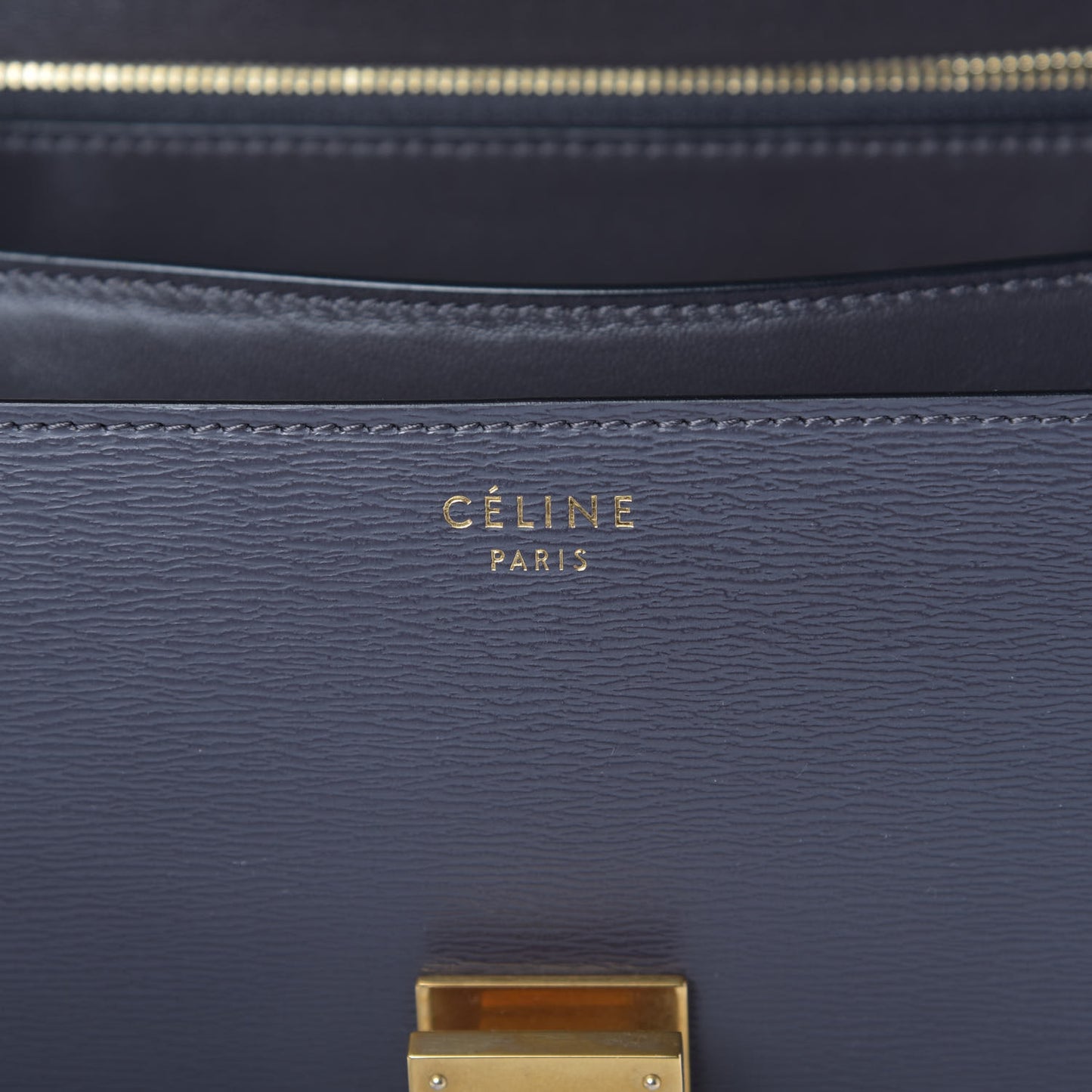 Liege Calfskin Medium Classic Box Flap Bag Grey