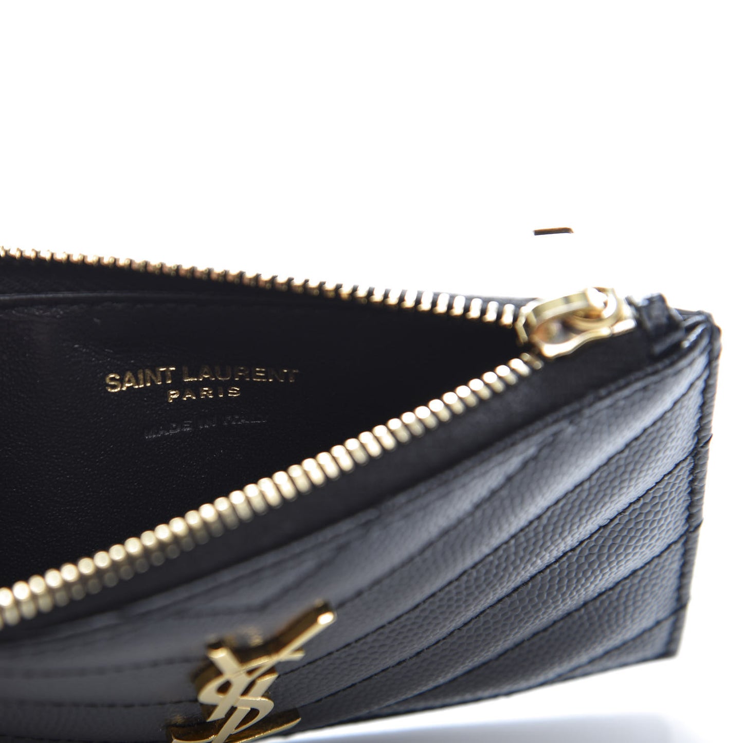 Monogram Grain de Poudre 5 Fragments Zip Pouch Card Holder Black