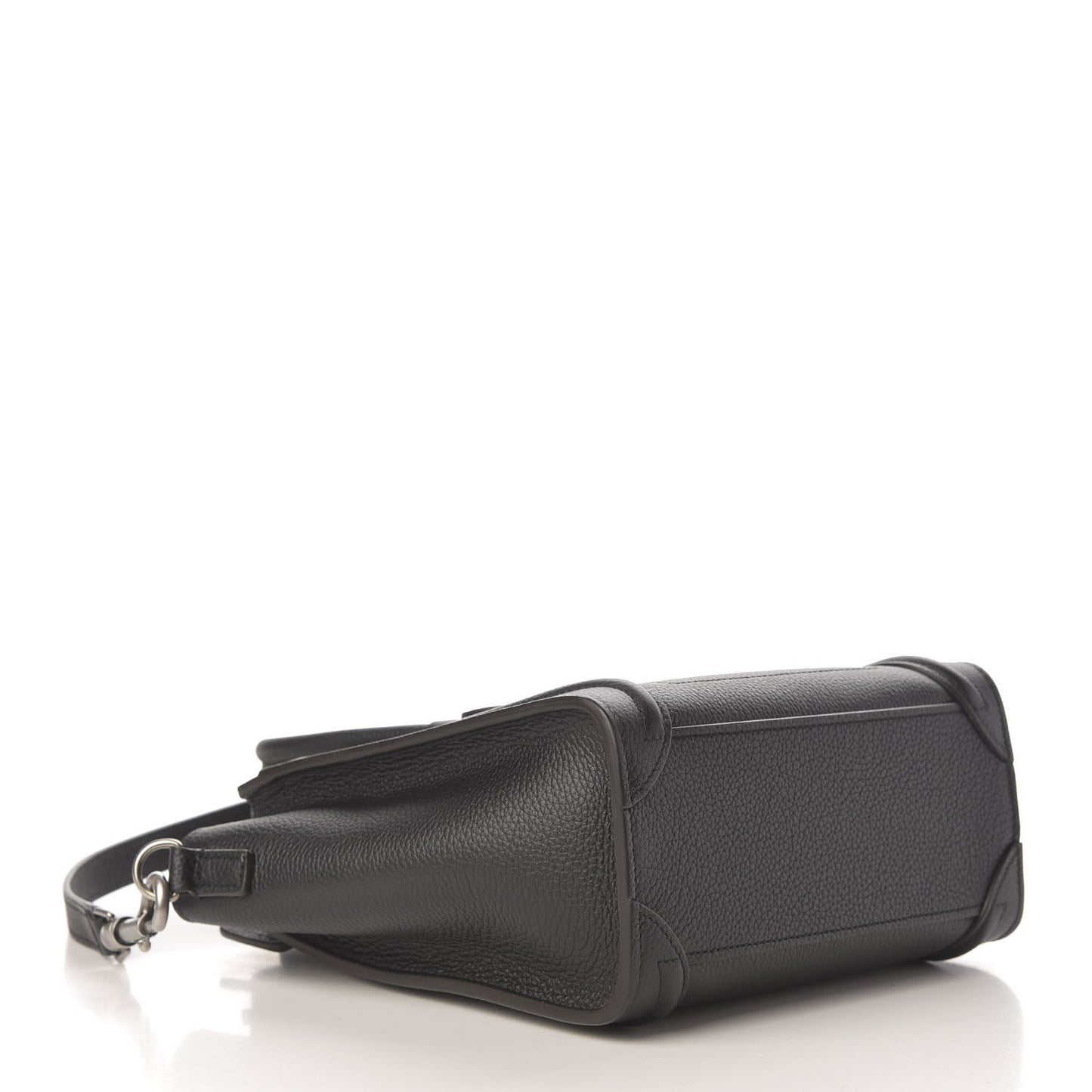 Drummed Calfskin Nano Luggage Black