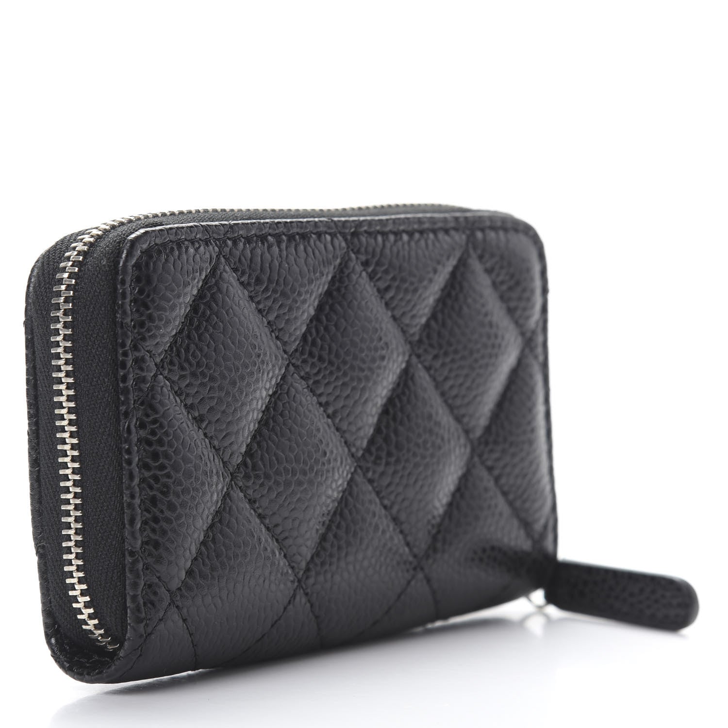 Chanel Caviar Quilted Zip Coin Purse Black 3 of 8